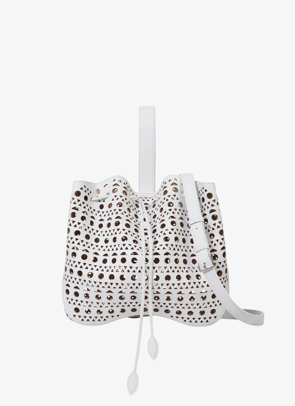 ROSE MARIE 28 BAG IN VIENNE CALFSKIN ALAÏA WHITE ROSE MARIE 28 BAG IN VIENNE CALFSKIN